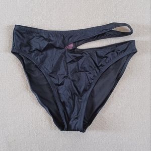 victorias secret ♡ new! cutout high waist bikini bottom beach sexy swim black